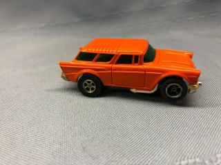 Vintage Aurora Afx Chevy Nomad Dark Orange Ho Slot Car