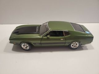 1:18 Scale 1973 Ford Mustang Mach 1 Green By Ertl (no Box)