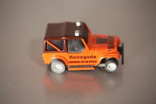Vintage Ho Scale Tyco Orange Jeep Renegade Slot Car 6365