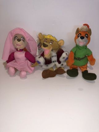 Disney’s Robin Hood Mini Bean Bag Plush Robin Hood,  Maid Marrian,  King John