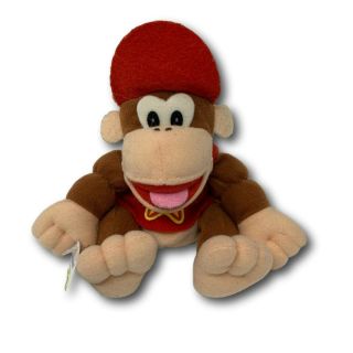Vintage Nintendo 64 Diddy Kong Plush Nintendo Collectibles 1997 Bd&a With Tag