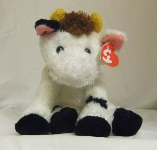 Buttermilk Rare 9in Ty Classic Black & White Cow With Red Collar 2005 Mwmt 80122