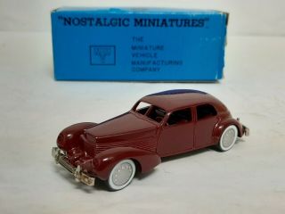 Nostalgic Miniatures 1936 - 1937 Cord 810 812 Sedan White Metal 1/43 Orig Box
