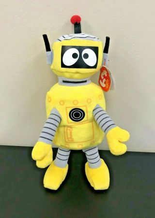 Yo Gabba Gabba 10 " Plex Robot Plush W/tag,  Ty Beanie Baby Doll Toy,  Yellow