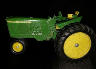 Vintage Ertl John Deere 4020 3020 Toy Tractor With Wide Tires & Rims 1:16