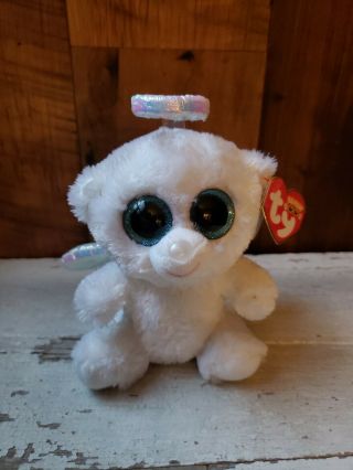 Ty Beanie Boo - Halo The 6 " Guardian Angel Bear - With Tags