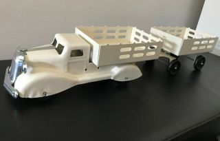 Marx Stake Body Truck With Matching Trailer