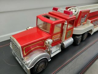 Vintage 1980s Pressed Steel No.  1 Tonka Fire Truck Hook And Ladder Truck L28