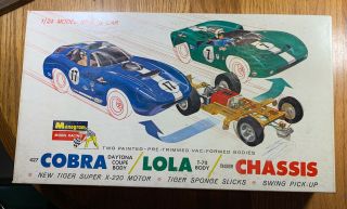 Vintage Monogram Model Racing Car Lola Body/tiger Chassis