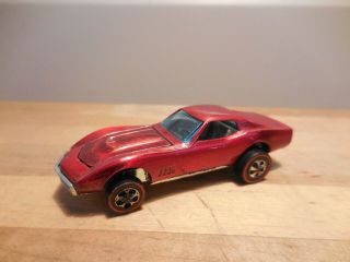 1967 Hot Wheels Redline Custom Corvette Red Usa