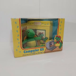 Vintage Franklin The Turtle Computer Kit Mouse Pad Bean Bag Toy Plush 1999