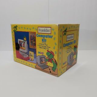 Vintage Franklin The Turtle Computer Kit Mouse Pad Bean Bag Toy Plush 1999 3