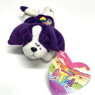 Vintage 1990’s Lisa Frank ‘violet’ Spaniel Dog Beanie Plush