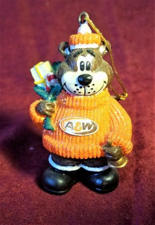 A&w Root Beer.  A Rare 3” X 2” A&w Root Beer Bear Christmas Ornament.