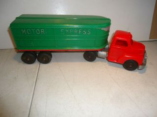 Hubley Kiddie Toy Motor Express Plastic Truck Vtg