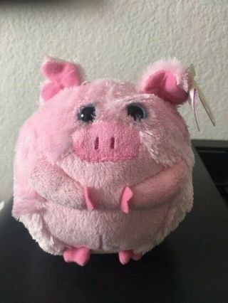 With Tags - Ty Beanie Ballz - Beans The Pig (regular - 5 Inch)