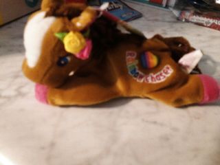 Vintage 1990 ' s Lisa Frank Beanie Plush ' Rainbow Chaser ' Horse (Series One) w/Tag 2