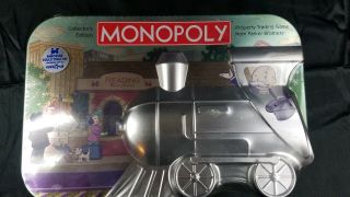 Factory Monopoly Collectors Edition Embossed Metal Train Tin Board Game