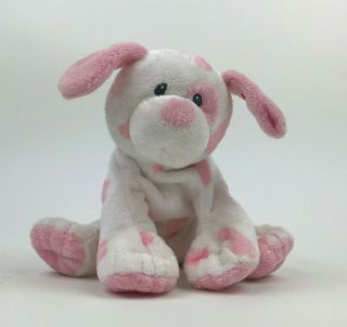 Baby Pups Ty Pluffies Tylux Soft Puppy Dog Lovey Plush Pink 2011 Sewn Eyes