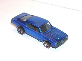 1968 Hot Wheels Redline Custom Barracuda Us Blue Yr1 Good Wheels/base