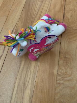 Vintage Lisa Frank Markie Beanie Mini Plush Stuffed Animal Unicorn Rainbow Nwt
