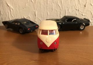 Htf Vtg Faller Ams 4873 Vw Volkswagen Bus In Red & White