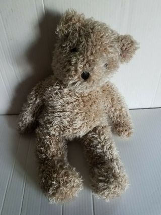 Ty Vintage Curly Teddy Bear Plush Tan Soft Stuffed Animal Korea 17 " Large 1992
