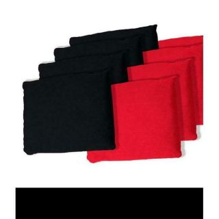 Black And Red Cornhole Bags Set Of 8