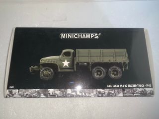 Minichamps,  1:35 Scale,  Gmc Cckw 353 B2 Flatbed Truck,  1943,  350042070