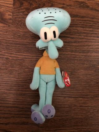 Ty Beanie Baby Squidward Tentacles (spongebob Squarepants) With Tags 2004