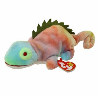Ty Beanie Baby - Iggy The Iguana (tye - Dyed W/ Spikes) (9.  5 Inch) -