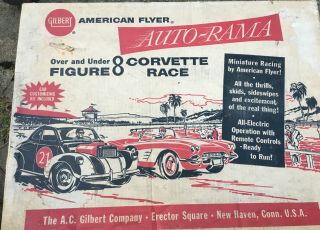 Gilbert American Flyer Auto Rama Figure 8 Race Set - No Cars