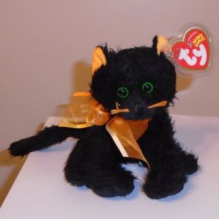 Ty Beanie Baby - Moonlight The Black Cat (6 Inch) With Tags