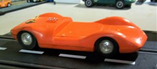 K&b Vintage 1/24 1/25 Fair Lotus 40? Slot Car Running Chassis Orange Cox Amt Mpc
