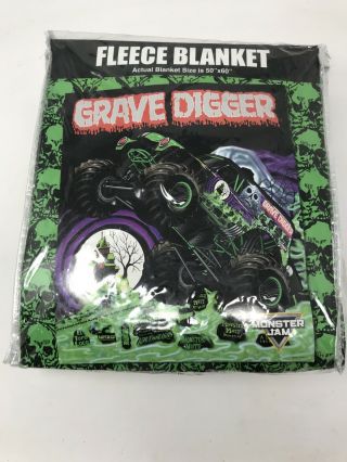 50”x60 " Monster Jam Grave Digger Design Fleece Throw Blanket Tapestry