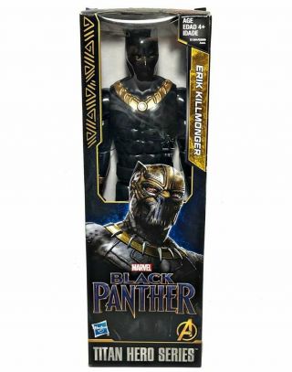 Marvel Black Panther Titan Hero Series Erik Killmonger 12 Inch Figure Hasbro