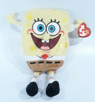Beanie Babies Spongebob Squarepants Nickelodeon 2012 Plush Stuffed Toy 8”