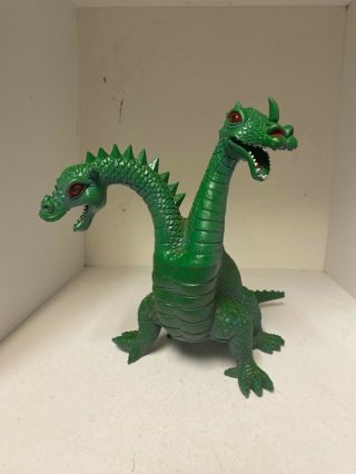 1983 Imperial 2 Headed Dragon With Red Eyes Godzilla Creature L@@k