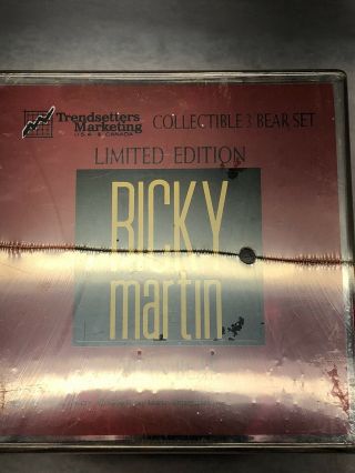 Ricky Martin Bean Bear Livin ' La Vida Loca NIB Limited Edition - 5528 of 25K 2