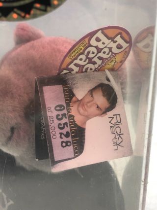 Ricky Martin Bean Bear Livin ' La Vida Loca NIB Limited Edition - 5528 of 25K 3