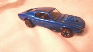 Hot Wheels Mattel Redline 1968 Blue Custom Mustang (loose)