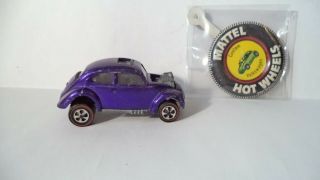 Vintage Hot Wheels Redlines Usa 1968 Custom Volkswagen [purple] W/button