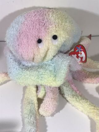 Ty Beanie Buddy Jellyfish Goochy Plush With Tags Tag Error
