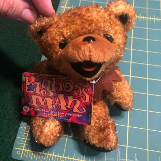 2000 Grateful Dead Bean Bear Big Boss Man Stuffed Plush Doll 7 Inch Liquid Blue