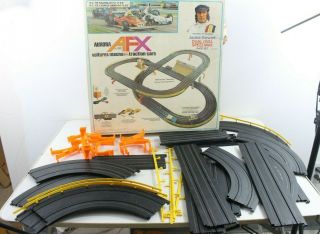 Vintage Aurora Afx Racing Jackie Stewart Dual Oval Speedway Set Slot Car Track
