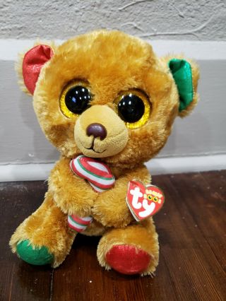 Ty Beanie Boo 9 " Bella The Christmas Teddy Bear Plush