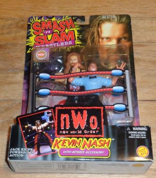1999 Wcw Nwo Toy Biz Kevin Nash Smash N Slam Wrestling Figure Wwf Wwe Referee
