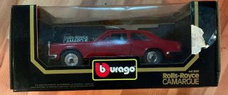 Bburago 1:18 Rolls Royce Camargue Diecast Box 3001 Red