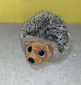 Ty Beanie Babies Spike Gray Hedgehog 6 " Long Beanbag Stuffed Animal Plush