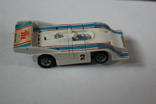 Early Vintage Aurora Afx Slot Car White Blue Rc Cola Race Car